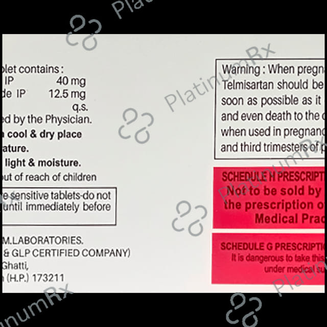 Telmeum H 12.5/40mg Tablet 10s