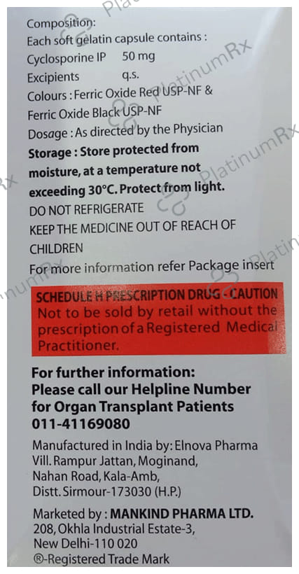 Panimun Bioral 50mg Capsule 6s