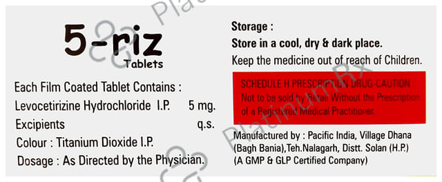 5 Riz 5mg Tablet 10s