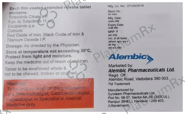 Tofastar OD 11mg Tablet 14s