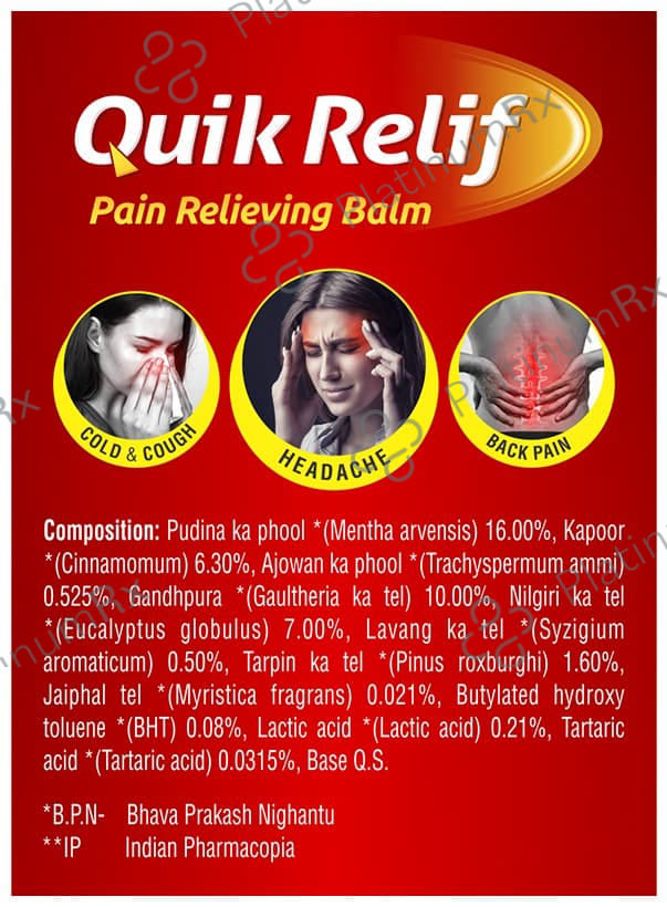 Quik Relif Pain Relieving Balm