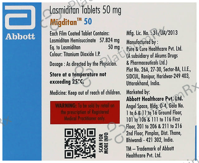 Migditan 50mg Tablet 4s