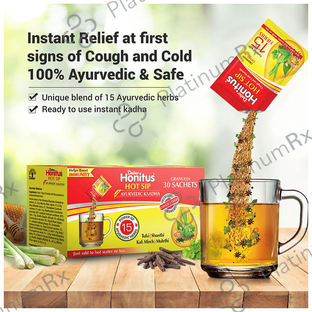 Dabur Honitus Hot Sip Ayurvedic Kaadha 4gm (Pack of 7s)