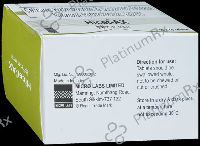 Hicet AX 85mg Tablet SR 10s