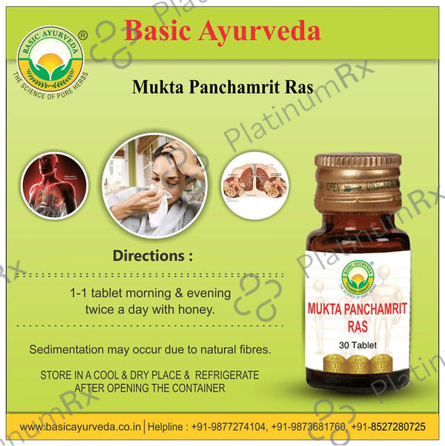 Basic Ayurveda Mukta Panchamrit Ras (with Gold)