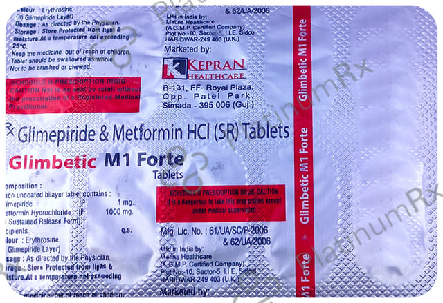 Glimbetic M1 Forte Tablet