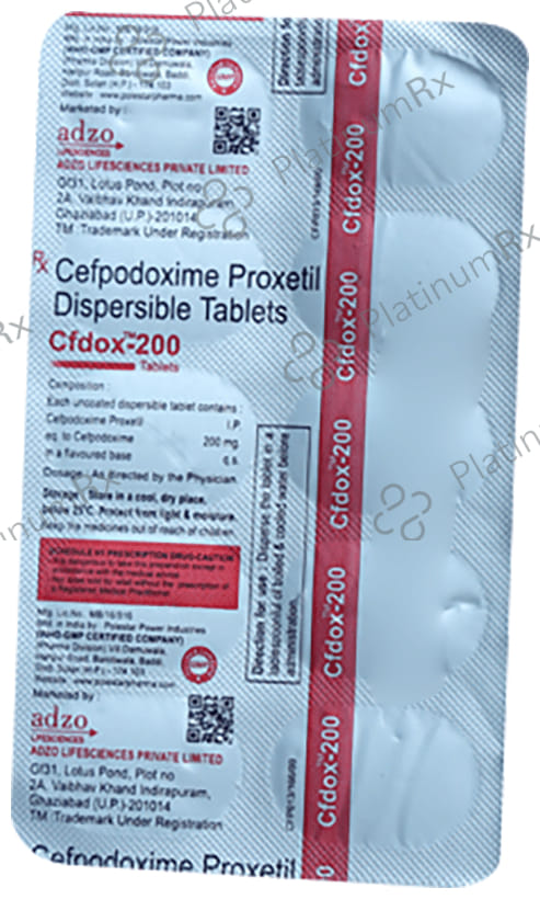 Cfdox 200mg Tablet DT 10s