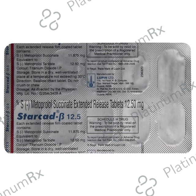 Starcad Beta ER 12.5mg Tablet 10s