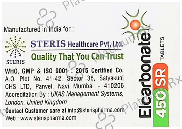 Elcarbonate 450mg Tablet SR 10s