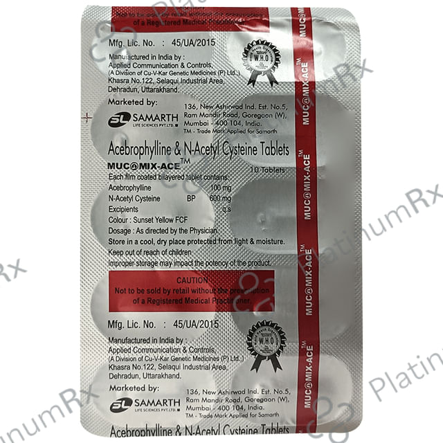 Mucomix Ace 100/600mg Tablet 10s