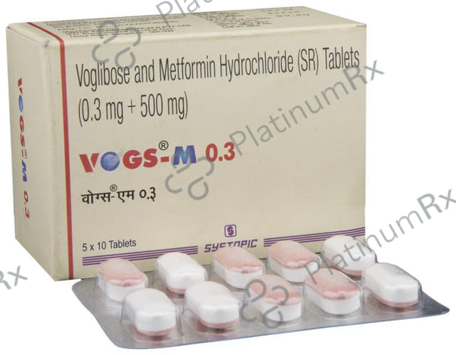 Vogs M 0.3/500mg Tablet SR 10s