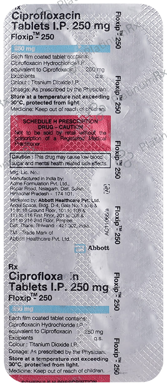 Floxip 250mg Tablet 10s