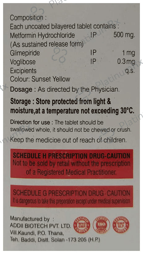 Gvos M 0.2/500/1mg Tablet 10s