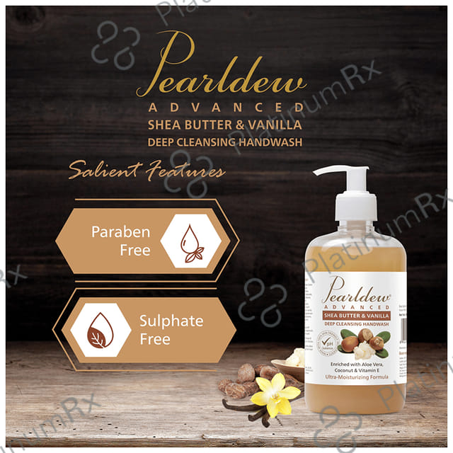 Pearldew Advanced Shea Butter & Vanilla Deep Cleansing Handwash (500ml Each) 1 Bottle