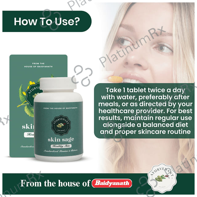 Baidyanath (Jhansi) Ayurvedant Skin Sage Capsule