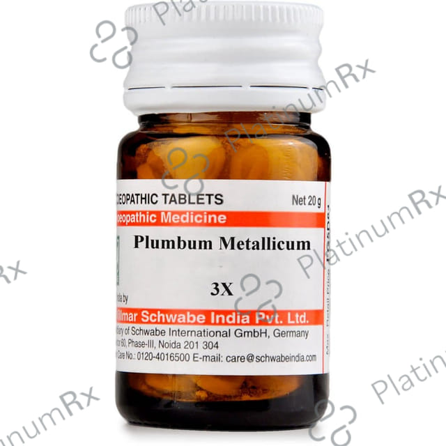 Dr Willmar Schwabe India Plumbum Metallicum Trituration Tablet 3X