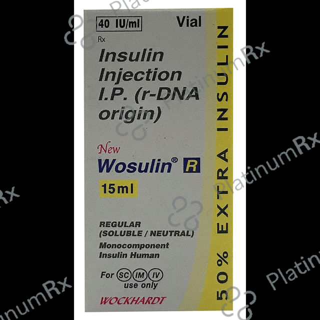 New Wosulin R (40 IU/ml) (1*15ml Vial)