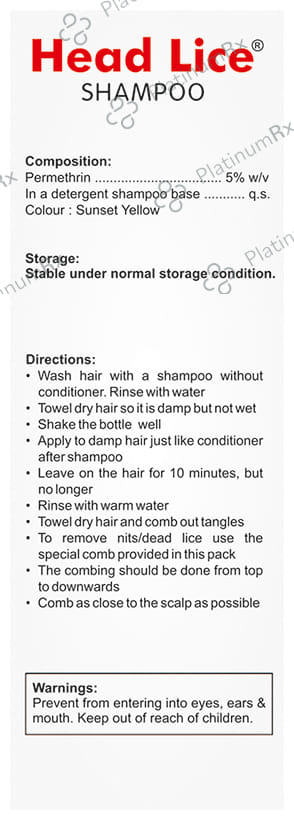 PIL Head Lice Shampoo Free Lice Comb 30 ml