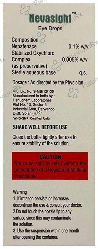 Nevasight Eye Drop