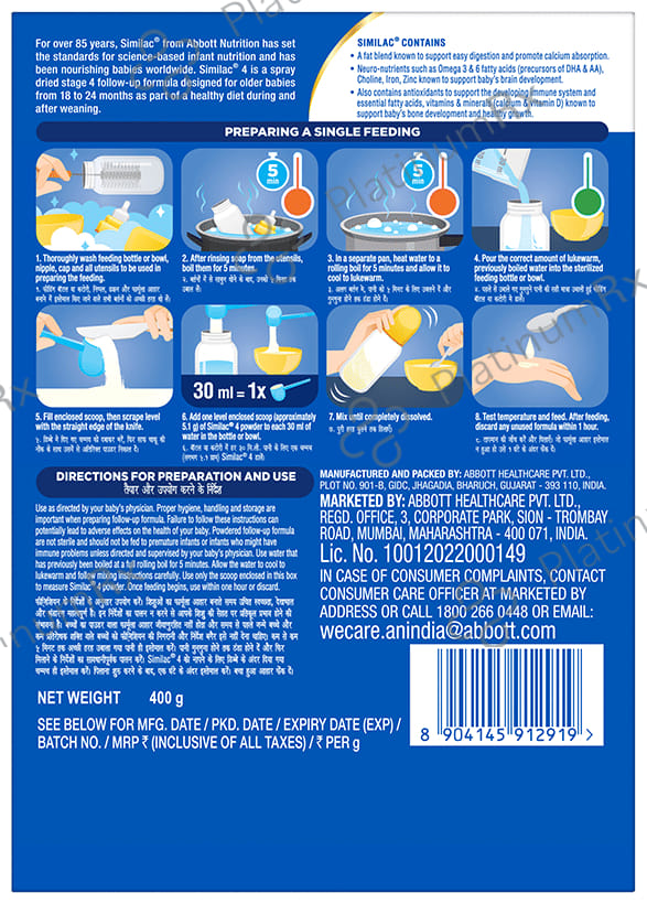 Similac Follow Up Formula Stage 4 Powder Refill 400gm