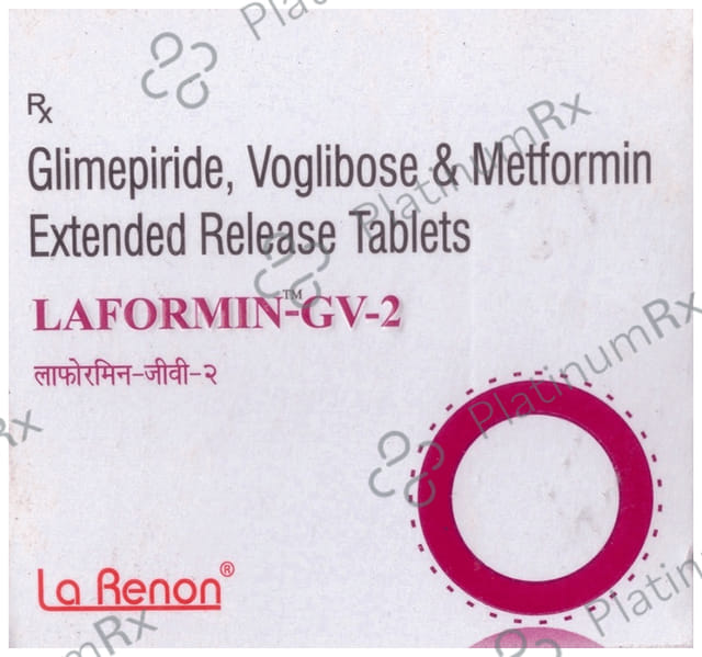Laformin GV 2/500/0.2mg Tablet ER 10s
