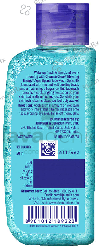 Clean & Clear Morning Energy Face Wash Aqua Splash