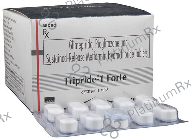 Tripride 1 Forte 1/1000/15mg Tablet SR 15s