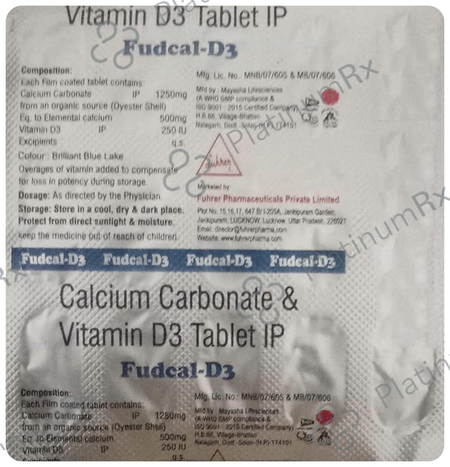 Fudcal D3 Tablet 15s