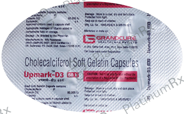Upmark-D3 60K Soft Gelatin Capsule