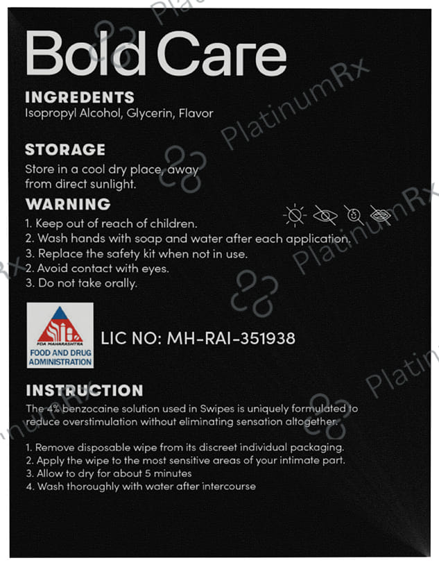 Bold Care Clock Stopper Topical Wipes