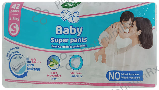 Dabur Baby Super Pants with Aloe Vera, Shea Butter & Vitamin E - Size Small