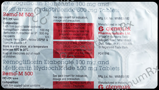 Remo M 500/100mg Tablet 10s