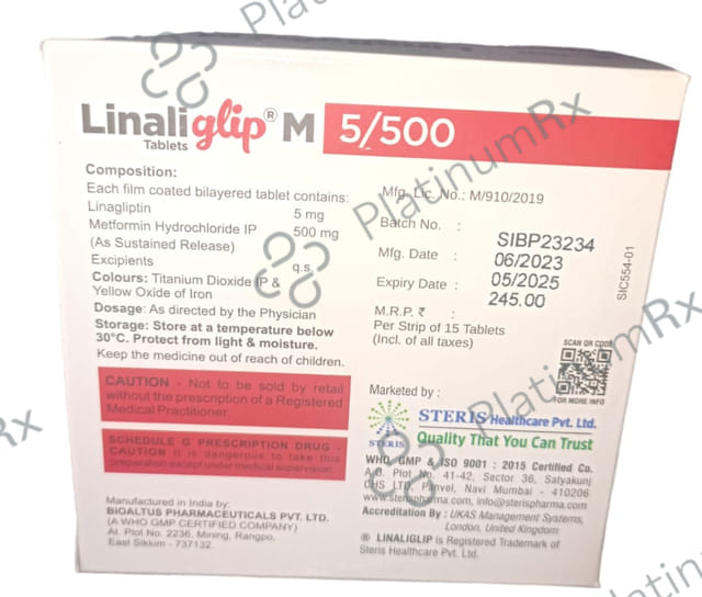 Linaliglip M 5/500mg Tablet 15s