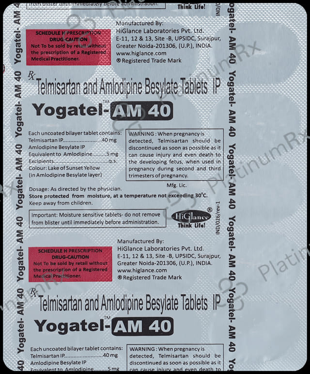 Yogatel-AM 40mg/5mg Tablet
