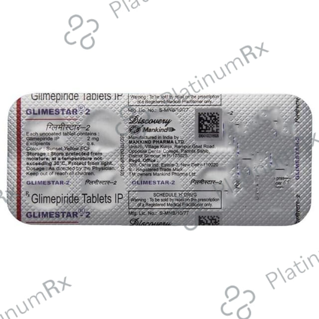 Glimestar 2mg Tablet 10s