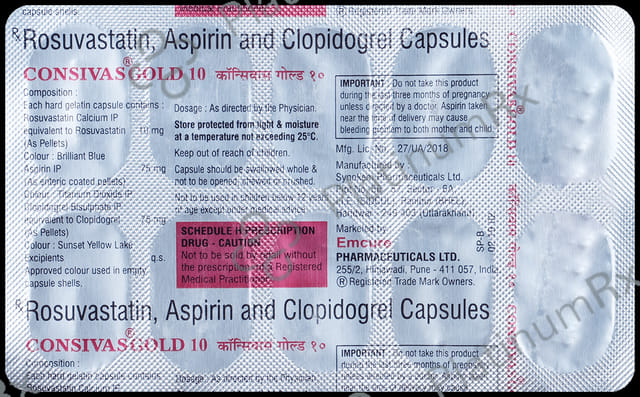 Consivas Gold 10/75/75mg Capsule 10s