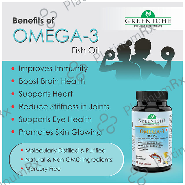 Greeniche Omega 3 Fish Oil Softgel Capsule 60s