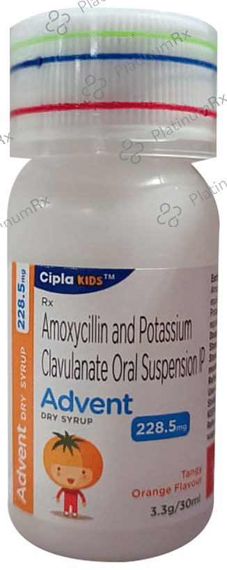 Advent 228.5mg Tangy Orange Dry Syrup 30ml