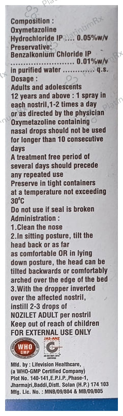 Nozilet Adult Nasal Solution