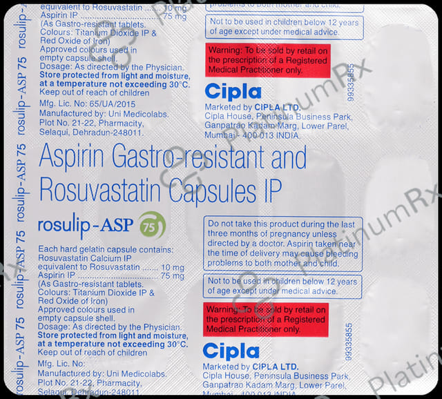 Rosulip ASP 75/10mg Capsule 15s
