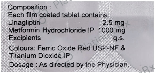 Juslina M 1000/2.5mg Tablet 10s