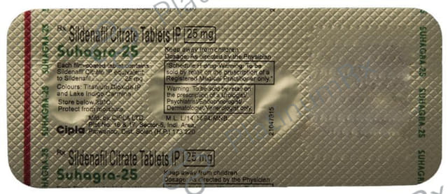 Suhagra 25mg Tablet 4s