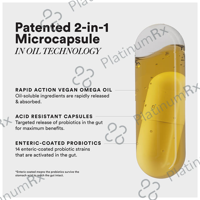 Wellbeing Nutrition Slow Gut Health with Prebiotics & Probiotics Vegan Omega Oil Capsule 60s