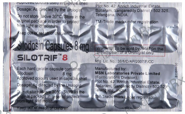 Silotrif 8mg Capsule 10s