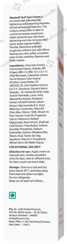 Maxisoft PH 5.5 Anti Scar Cream (25gm Each) 4 Tubes