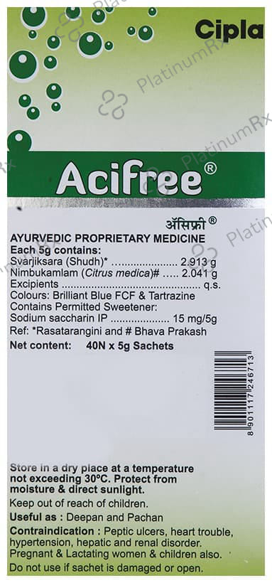 ACI Free Pudina Flavour Sachet 5gm