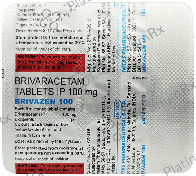 Brivazen 100mg Tablet 15s
