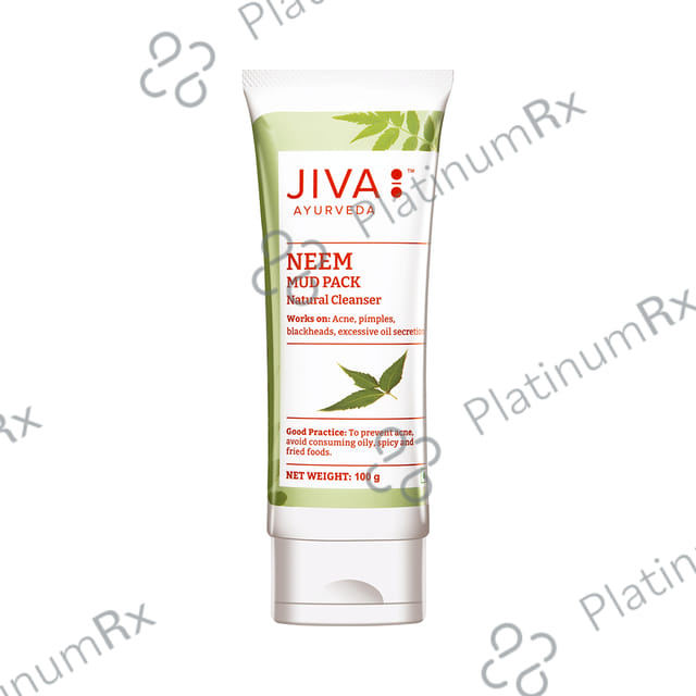 Jiva Ayurveda Neem Mud Pack Natural Cleanser (100gm Each) 1 Tube