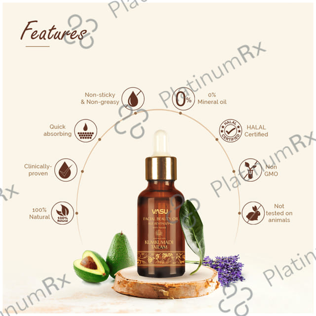 Vasu Facial Beauty Oil with Kumkumadi Tailam