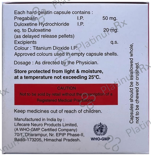 Nuragalin D 50/20mg Capsule 10s